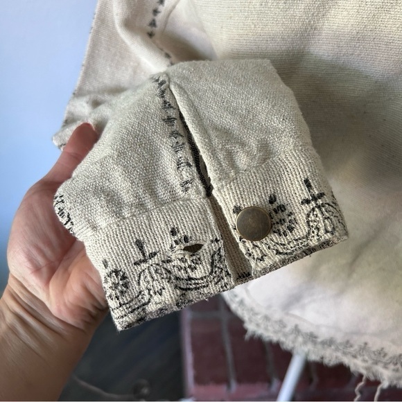 Z&L Europe Boho Coin Embellished Hand Painted Jacket Sz L - Picture 10 of 13